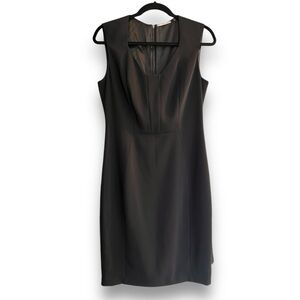 T Tahari Black Sleeveless Sheath Dress Size 8